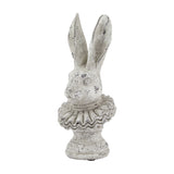 Stone Effect Ruffle Hare Ornament – Beige