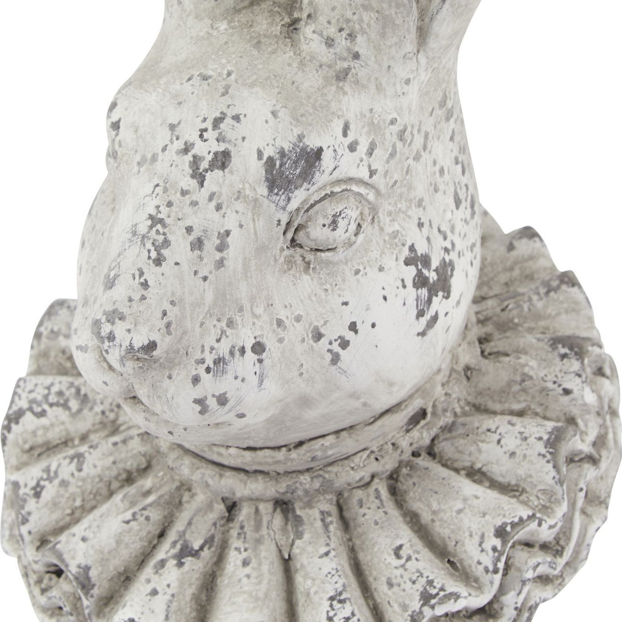 Stone Effect Ruffle Hare Ornament – Beige