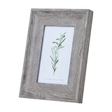 Hill Interiors grey washed wooden 5x7in photo frame with visible timber grain, displayed upright on a plain white background.