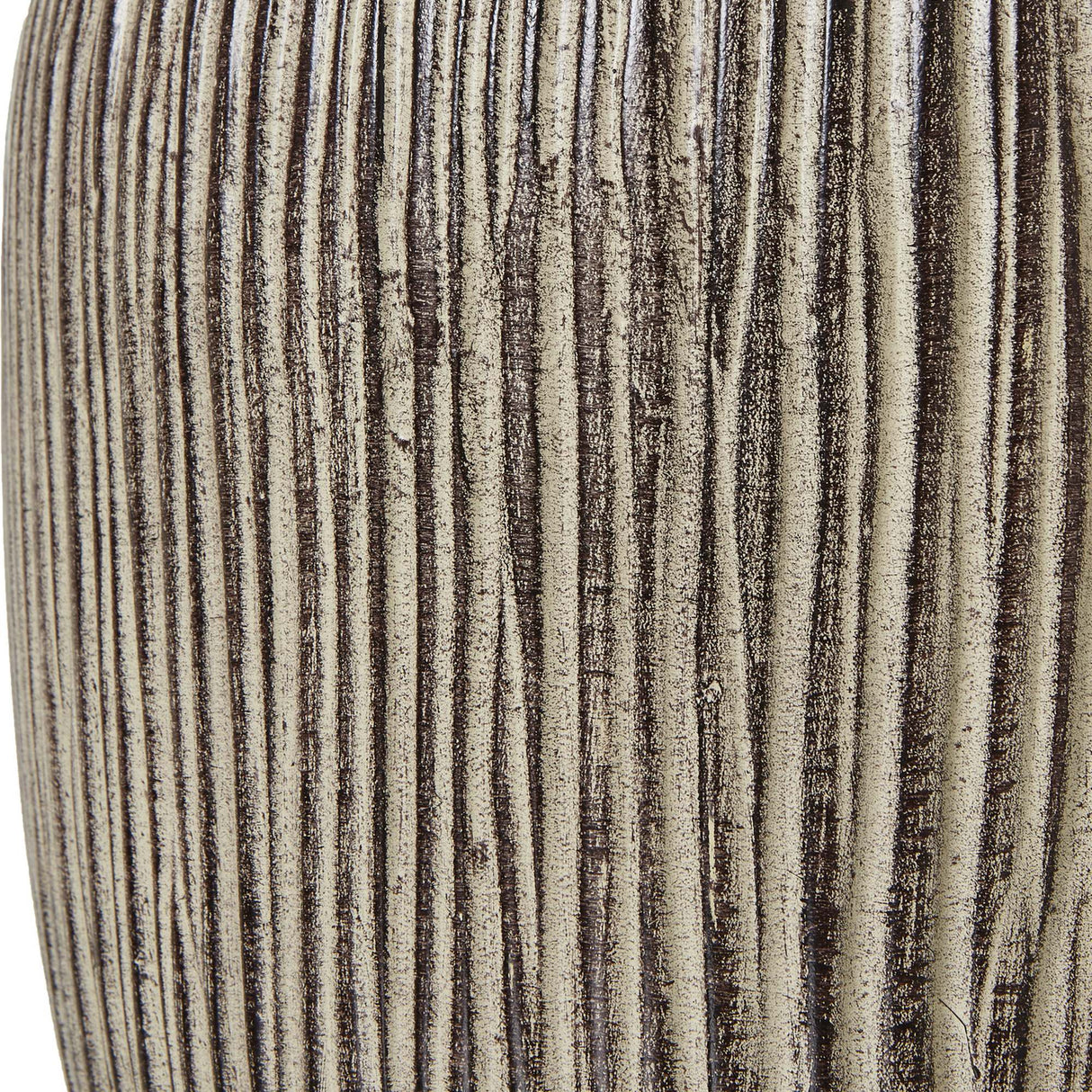 Ochre Textured Table Lamp with Linen Shade – Brown