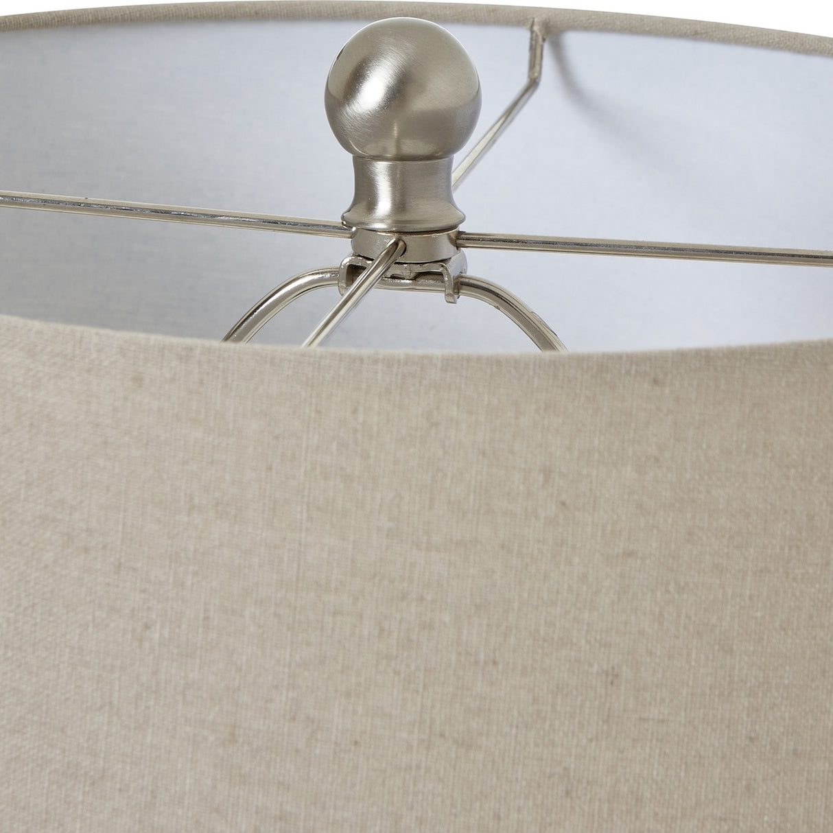 Ceramic Ginger Jar Table Lamp with Linen Shade – White