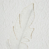 Close-up of Hill Interiors White Feathers Framed Wall Art showing delicate white feather shapes on a textured pale ground.