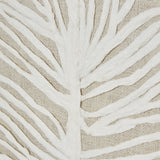 Close-up of Hill Interiors Large Feather Wall Art showing the raised white feather detail with textured barbs against a woven linen-look backing.