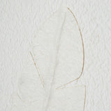 Large Quill White Feather Print in Beaded Frame – White