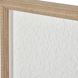 Large Quill White Feather Print in Beaded Frame – White
