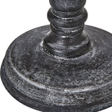 Column Table Lamp with Linen Shade – Grey