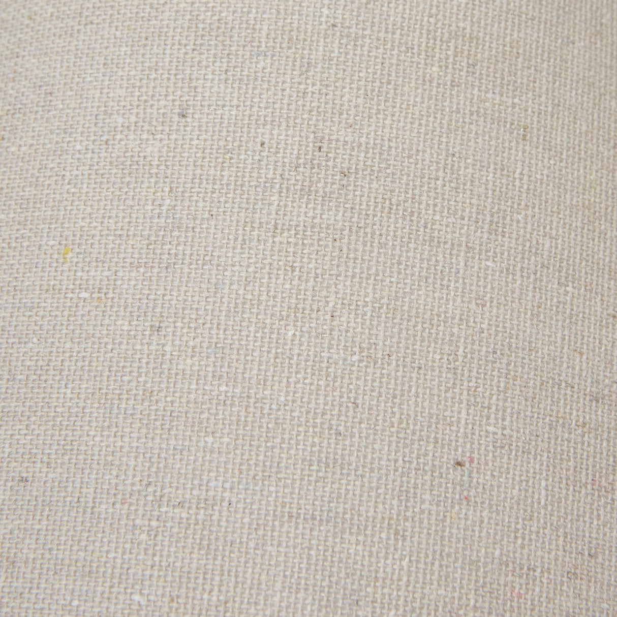 Close-up of the natural linen shade weave on the Hill Interiors Column Table Lamp, showing its softly textured neutral fabric.