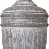 Urn Table Lamp with Linen Shade – White