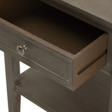 Wooden One-Drawer Side Table – Grey