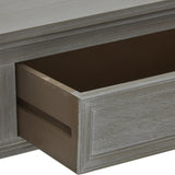 Wooden Large Two-Drawer Console Table – Grey