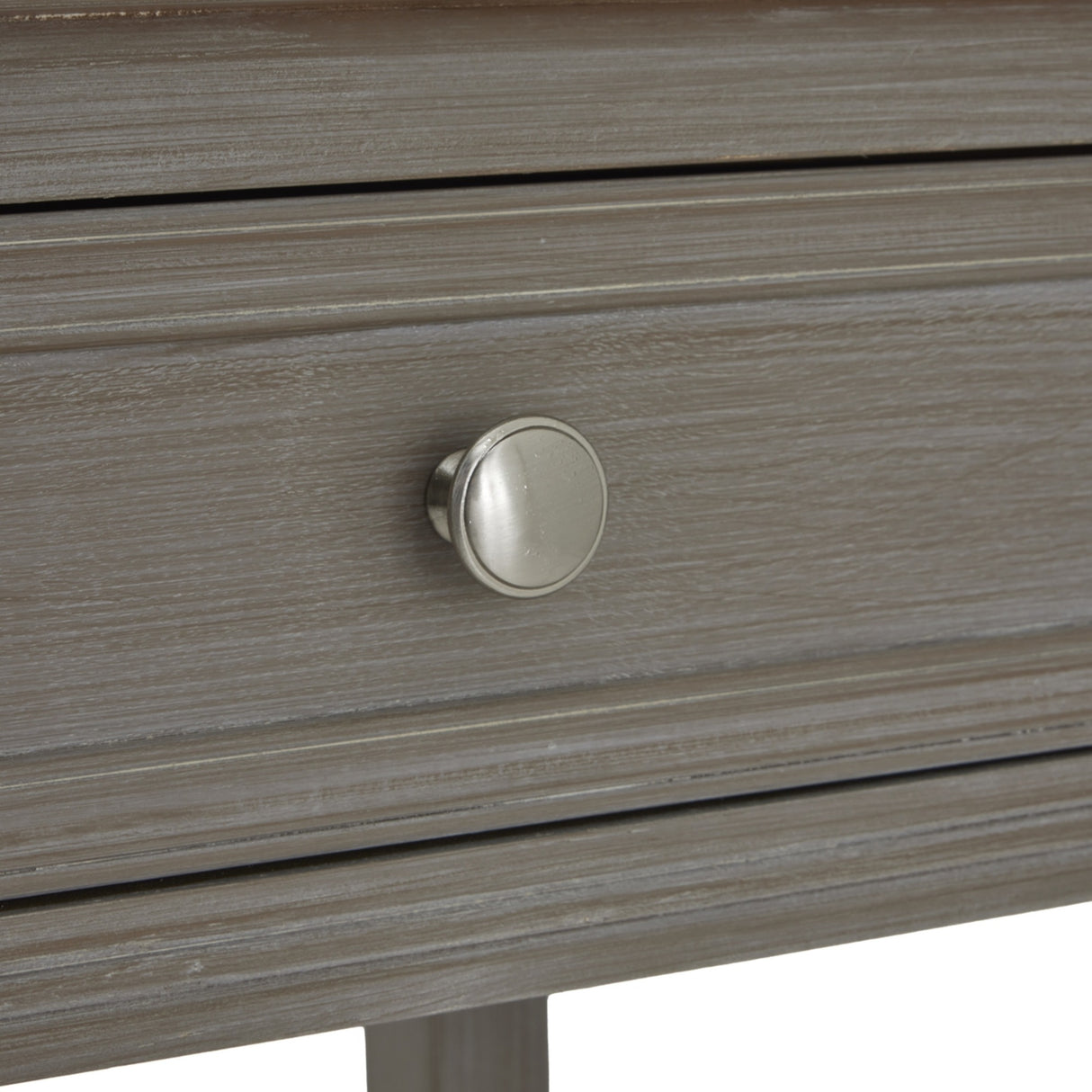 Wooden Four-Drawer Console Table – Grey