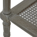 Rattan Side Table – Grey
