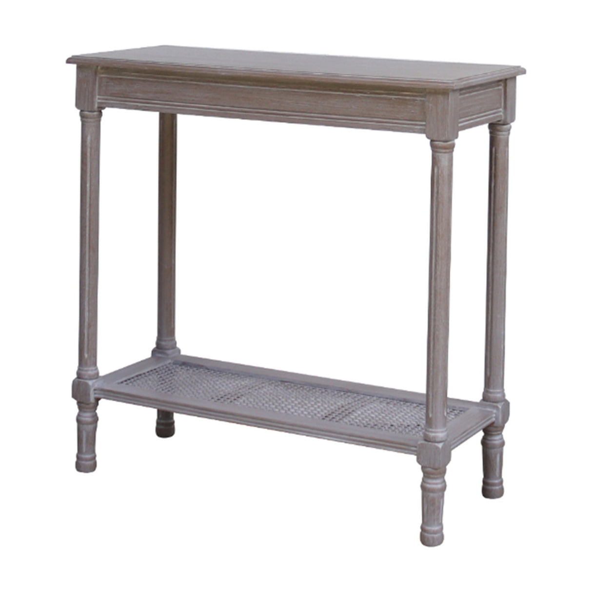 Rattan Console Table – Grey