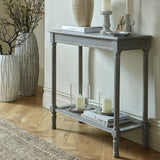 Rattan Console Table – Grey