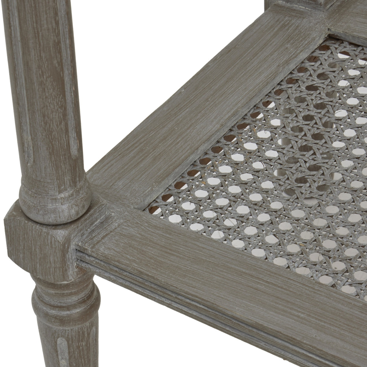 Rattan Console Table – Grey