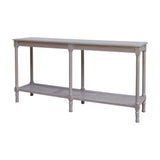 Large Rattan Console Table – Grey