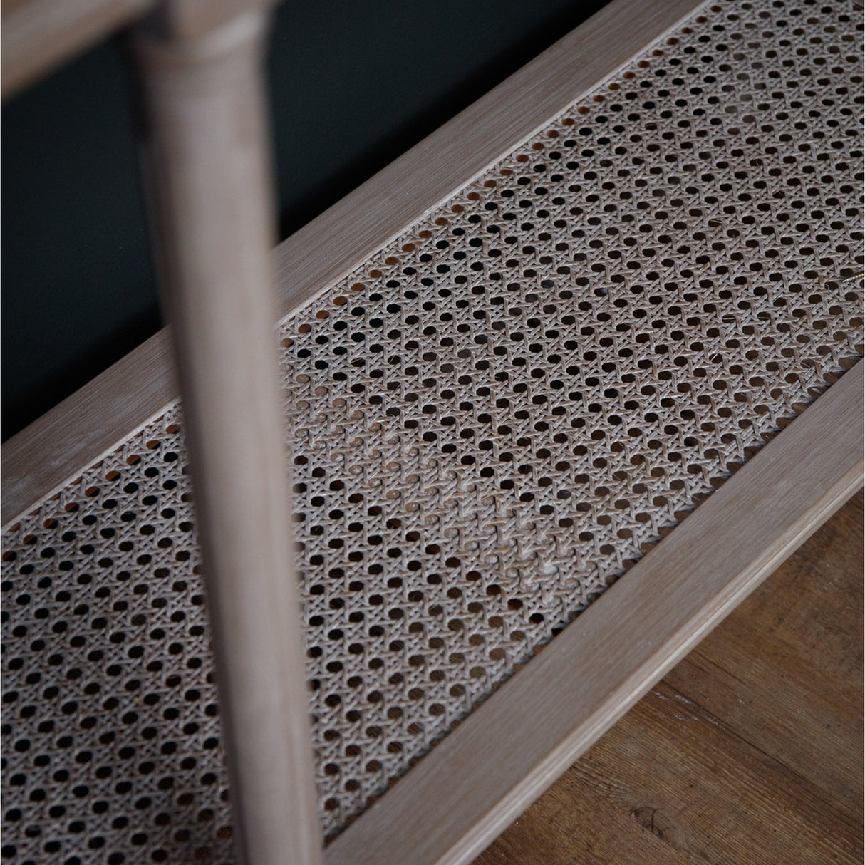 Large Rattan Console Table – Grey
