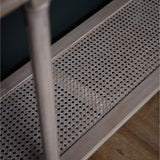 Large Rattan Console Table – Grey