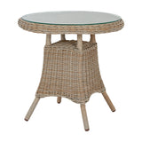 Outdoor Bistro Table With Wood Top 72cm – Beige