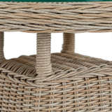 Outdoor Bistro Table With Wood Top 72cm – Beige