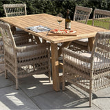 Large Outdoor Wooden Dining Table – Brown