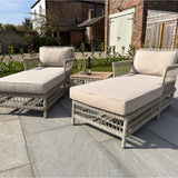 Rattan Garden Sun Lounger Set – Beige