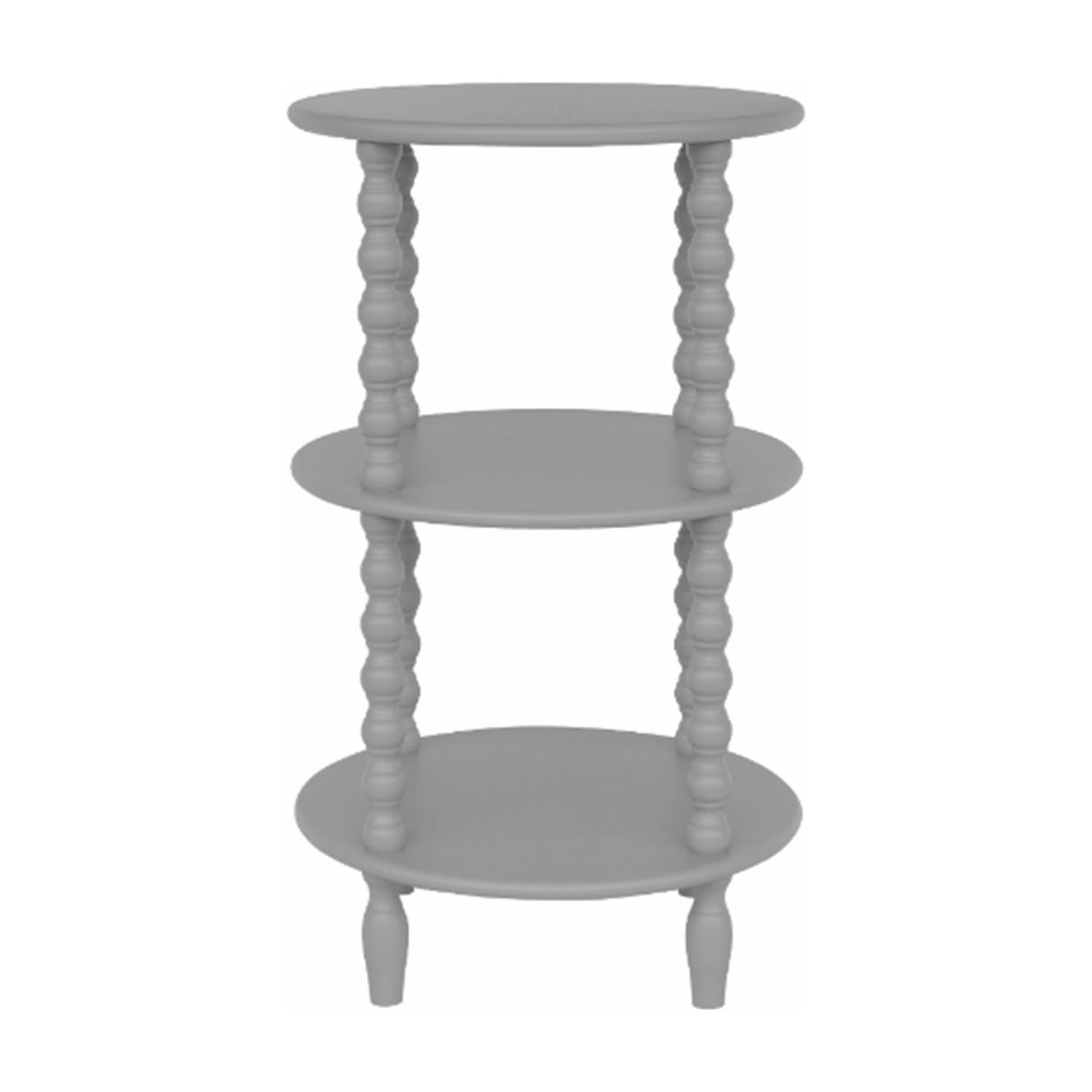 Wooden Three-Tier Side Table – Grey