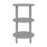 Wooden Three-Tier Side Table – Grey