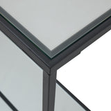 Harweld Black Framed Console Table with Glass Top