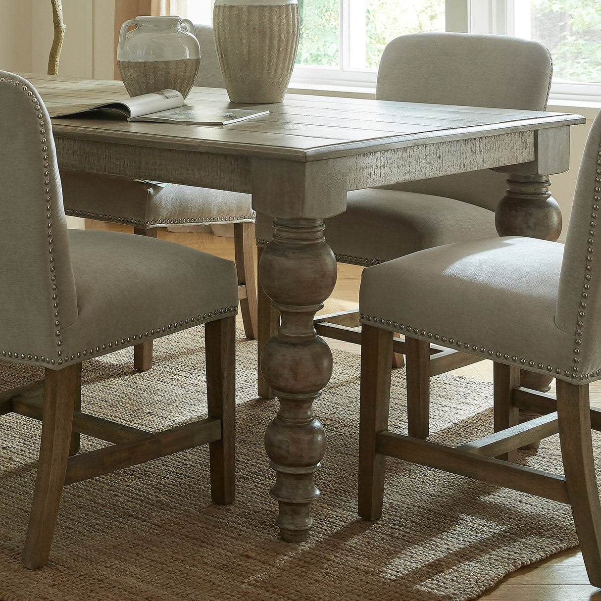 Rectangular Wooden Dining Table 200cm – Brown