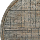 Wooden Round Side Table – Brown