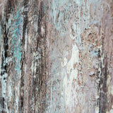 Close-up of Hill Interiors Hand Painted Canvas Wall Art showing textured brush strokes in layered brown, cream and soft teal tones.