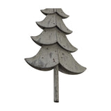 Hill Interiors Large Rustic Metal Hanging Tree in brown with tiered fir silhouette and weathered matte finish, shown on a plain white background.