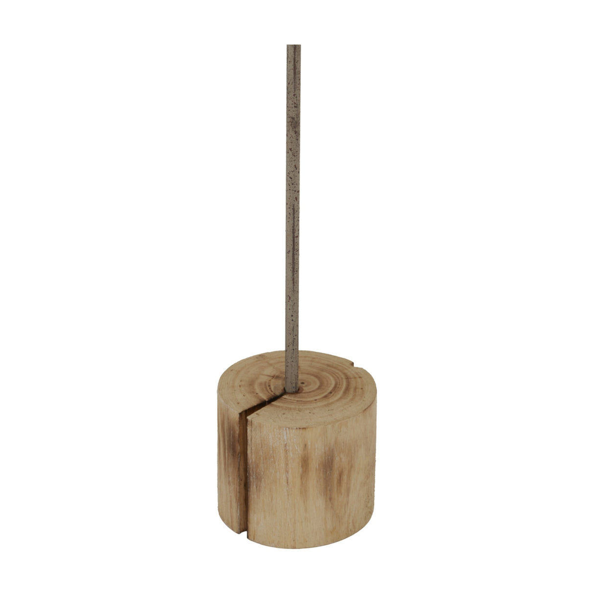 Large Rustic Star on Wood Stand with Glass Votive – Brown