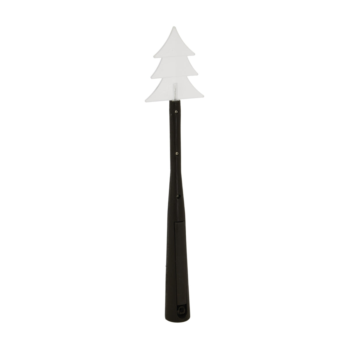 Hill Interiors Magic Wand Christmas Decoration with a white tiered tree top on a tapered brown plastic handle, shown against a plain white background.