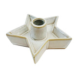 Ceramic Star Candle Holder – White