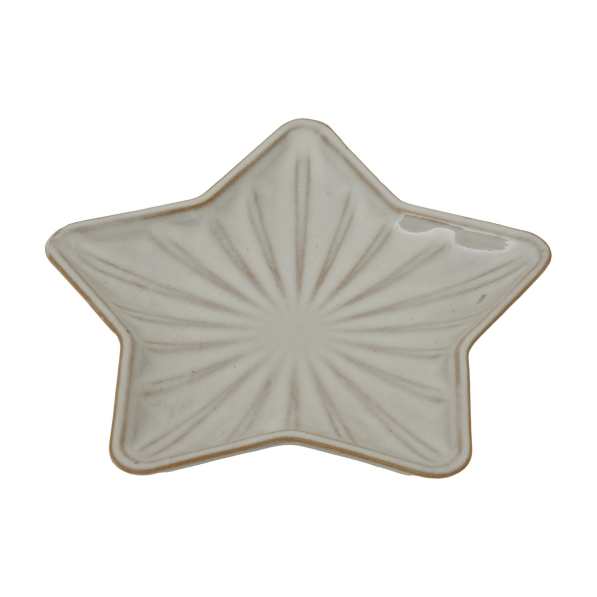 Medium Ceramic Star Dish – White