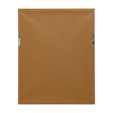 Back view of Hill Interiors Beech Fern botanical wall art showing plain brown backing board with two metal D-ring hangers for ready-to-hang mounting.
