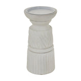White Wooden Candle Holder – White