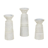 White Wooden Candle Holder – White