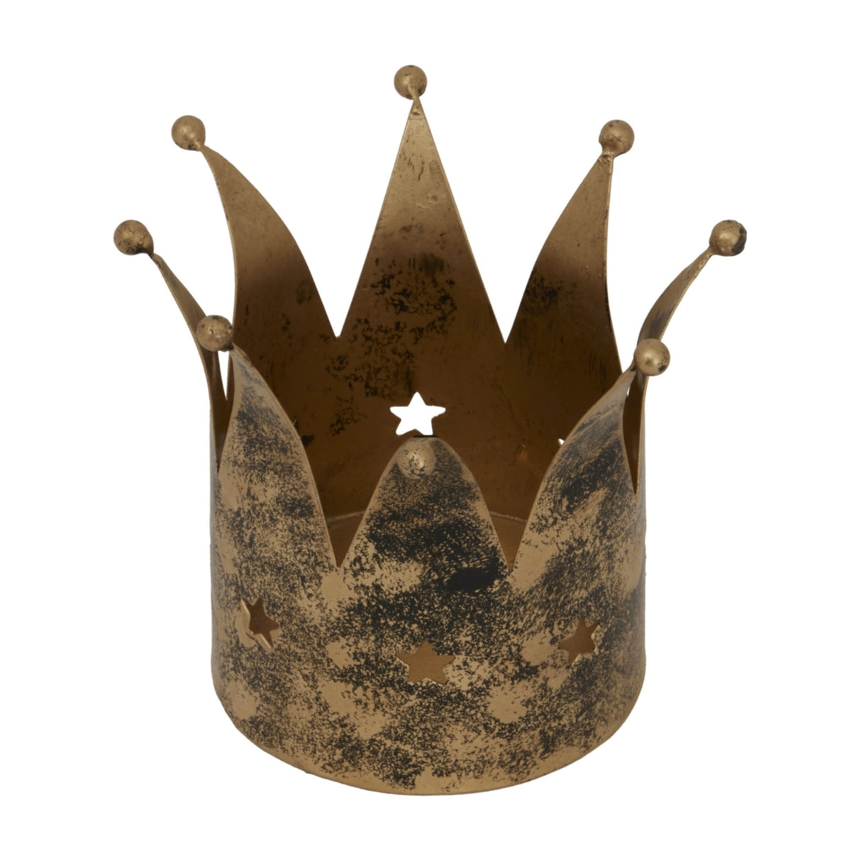 Antique Gold Crown Candle Holder – Gold