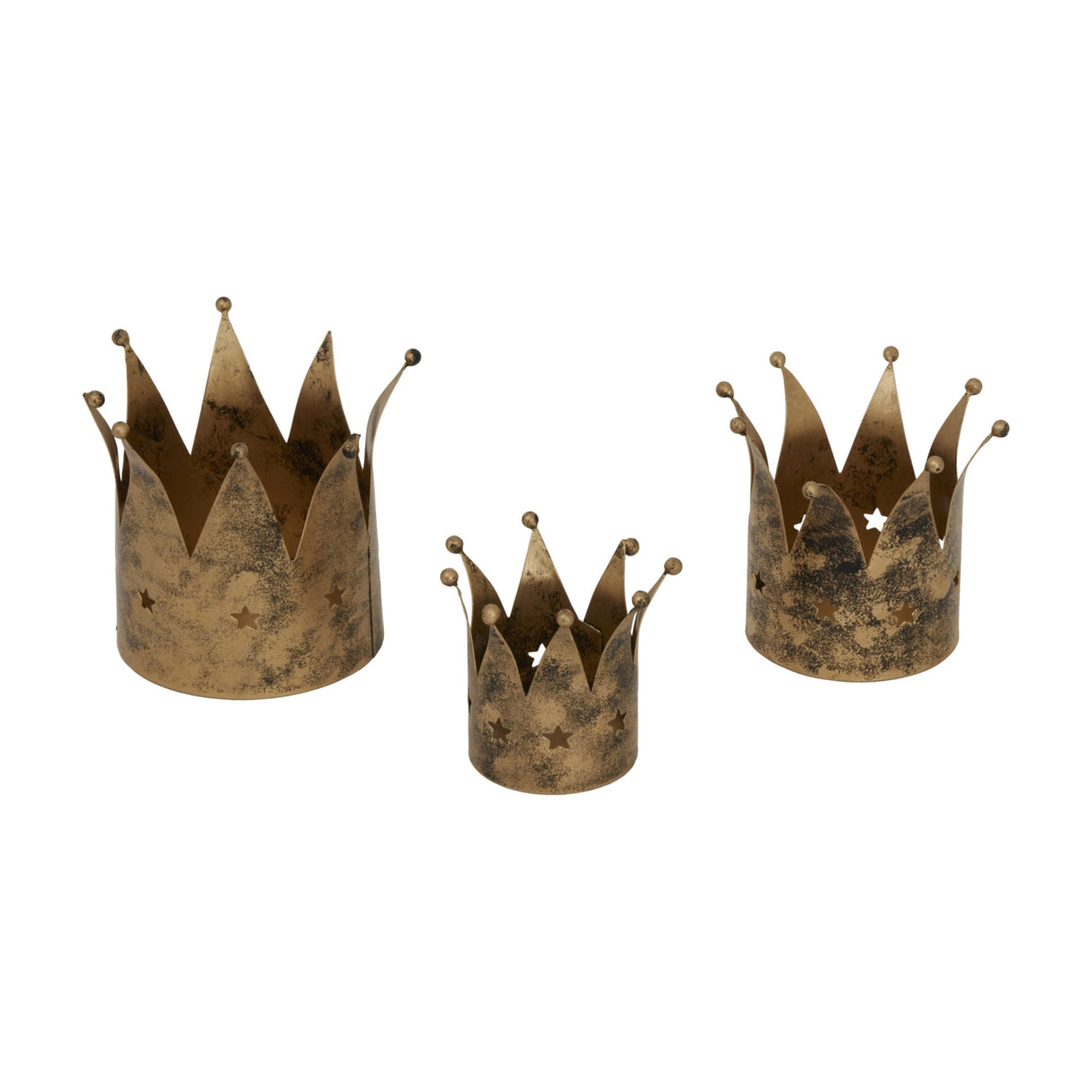 Antique Gold Crown Candle Holder – Gold