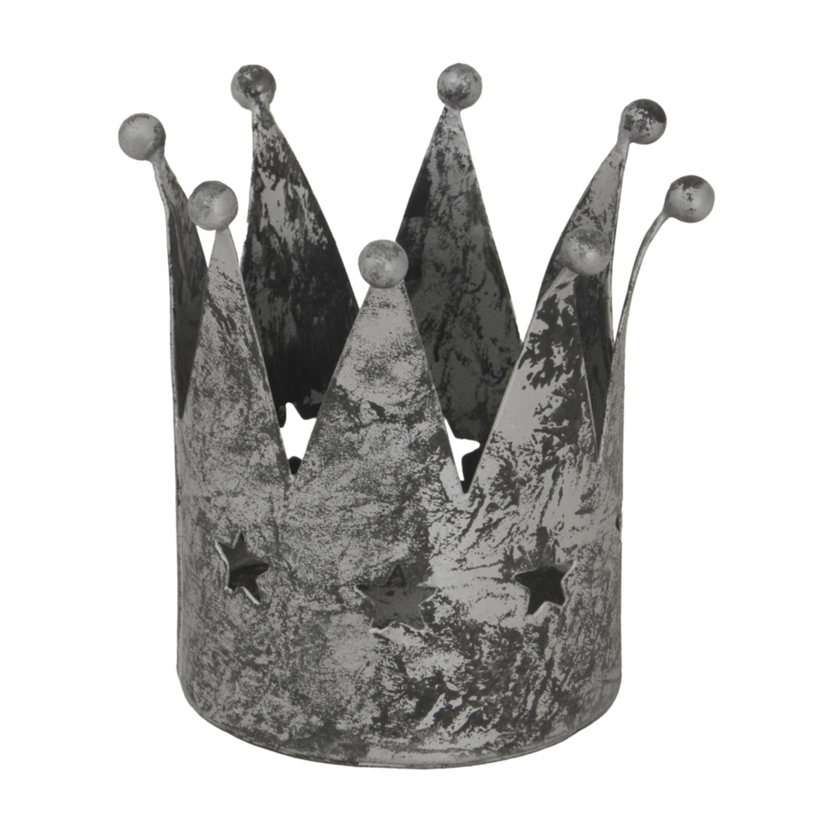 Antique Silver Crown Tealight Holder – Silver
