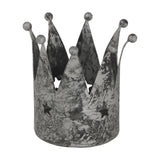 Antique Silver Crown Tealight Holder – Silver