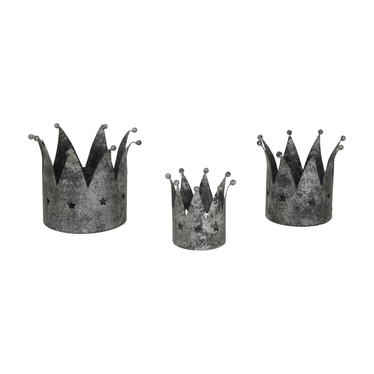 Antique Silver Crown Tealight Holder – Silver
