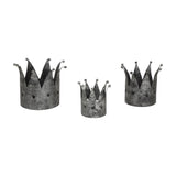 Antique Silver Crown Tealight Holder – Silver