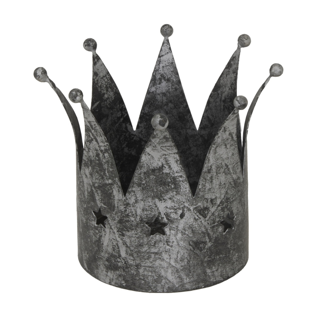 Antique Silver Crown Candle Holder – Silver