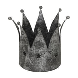 Antique Silver Crown Candle Holder – Silver