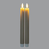Ribbed Taper Candles – Beige