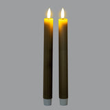 Ribbed Taper Candles – Sage
